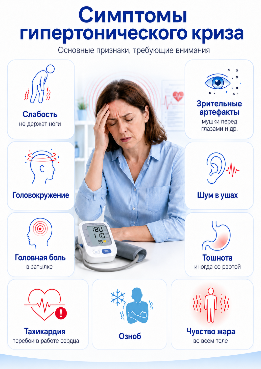 Симптомы гипертонического криза